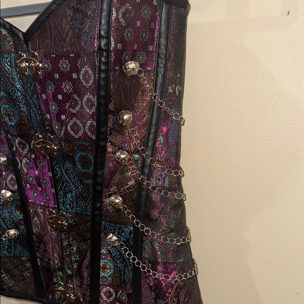 Elegant Multicolor Corset Top - Picture 5 of 8